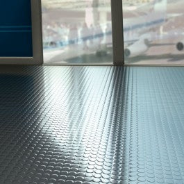 Gray Circular Pattern Matting Roll for Commercial and Industrial Use