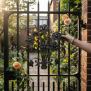 Black Premium Forged Flower Panel 430 x 440mm - Durable and Stylish Design for Decor - High-Quality Professional Grade for Industrial and Commercial Appl...