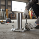 White Smoke Premium 304 Stainless Steel Post Base Plate 100mm Diameter for 48.3mm Tube Applications