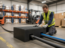 Black Premium Modular Hose Ramp Block 350 x 400 x 180 mm - Heavy Duty Connector for Steel Bridge Systems