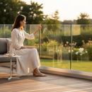 White Smoke Premium Adjustable Aluminium Channel Glass Kit for 17.52mm Glass with Innovative Rotating Wedge System for Easy Adjustment