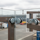 Lavender Premium Heavy Duty Internal Corner Weld On Glass Clamp for 8-12mm Glass - 80 x 40 x 6mm Dimensions