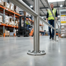 Dark Gray Premium 304 Post Base Plate 100mm Diameter for 42.4mm Tube Installation and Support