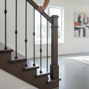 Gray Premium Double Knuckle Stair Spindle 12.5mm Square Hollow with Powder Coated Finish and Dimensions of 1117mm Height