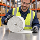 White Expanded Silicone Sponge Rubber Strip – 5m Roll