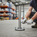 Dark Gray Premium 304 Post Base Plate 100mm Diameter for 42.4mm Tube Installation and Support