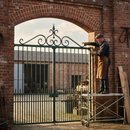 Dark Olive Green Premium Heavy Duty Gate Top Scroll 320mm x 1000mm with 12mm Square Bar for Enhanced Durability