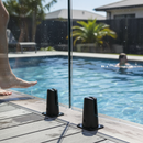 Dark Slate Gray Premium Duplex Stainless Steel Spigot Base for 12.0mm - 21.5mm Glass - Black Powder Coated Finish