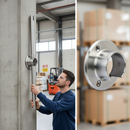 Dark Gray Premium Wall Flange for 42.4mm Slotted Tube - Heavy Duty Mounting Solution - High-Quality Professional Grade for Industrial and Commercial Applicat...