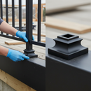 Dark Slate Gray Premium Aluminium Baluster Collar with Powder Coated Black Finish, 25mm Height and 40mm Width for 12.5mm Square Applications