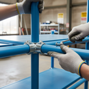 Gray Premium 3 Way Side Outlet Tee for 33.7mm Tube - Versatile Cross Connector for Stalls and Frames