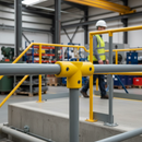Dim Gray Premium GRP Handrail Fitting 60° Middle Cross for Stanchion Post Connections - High-Quality Professional Grade for Industrial and Commercial Applic...