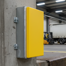 Light Slate Gray Yellow UHMWPE Dock Bumper 465×280×160mm – High Visibility Heavy Duty Loading Bay Buffer