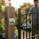 White Smoke Premium Adjustable Gate Hinge M24 with Back Plate 120 x 120mm - Heavy Duty Design with 700kg Weight Limit