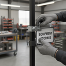 Dark Gray Premium Single Lugged Bracket for 25mm Square Box Section - Ideal for Fixing Boards and Panels