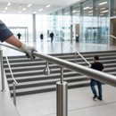 Gray Premium Thick Tube To Tube Handrail Support for 48.3mm Diameter with Satin Finish and 58mm Height