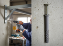 Gray Premium Durable Fixing with Zinc Coating - 87mm Length and 60mm Plastic Plug for Reliable Applications