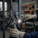 Black Premium Left Hand Cast Badge 280mm x 170mm for Versatile Applications - High-Quality Professional Grade for Industrial and Commercial Applications