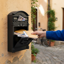 Light Goldenrod Premium Wall-Mountable Mailbox Front Opener - Durable Cast Aluminium with Dimensions 405 x 255 x 90mm