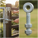 Dark Khaki Premium Adjustable Eye Bolt with M20 Thread and 100mm Length for 20mm Pin Compatibility
