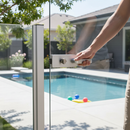 Lavender Premium Aluminium Glass to Wall Gate Lock with Keep and Handles for 10-12mm Thick Glass
