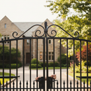 White Smoke Premium Gate Top Scroll 690mm x 160mm - Heavy Duty Grooved Bar for Gates - High-Quality Professional Grade for Industrial and Commercial Applications