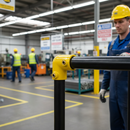 Light Slate Gray Premium 90° Elbow Clamp for 48.3mm Tube - Yellow Powder Coated for Internal Use with Brass-Coated Grub Screws