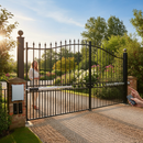 Light Gray Premium Single Hydraulic Swing Gate Kit for Gates Up to 4m - Durable and Reliable Single Arm Design