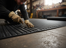 Black Premium Heavy Duty Narrow Ribbed Matting for Horsebox Flooring, Kennels, and Bench Matting - 12000 x 1160 x 6mm