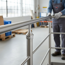 Light Gray Premium Thick Tube to Tube Handrail Support for 48.3mm Post and Handrail - 316 Stainless Steel with Satin Finish