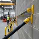 Light Slate Gray Premium Swivel Angle Wall Flange Fitting for 42.4mm Tube - Yellow Powder Coated, Internal Use Only