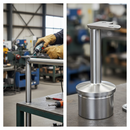 Dark Slate Gray Premium Thin Tube to Tube Handrail 90 Degree Support for 42.4mm Post - 316 Stainless Steel, Satin Finish