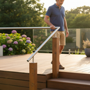 Dark Olive Green Premium Adjustable Handrail Support for 42.4 x 2.0mm Tube - 316 Stainless Steel with Satin Finish
