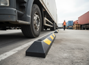 Black Premium High-Visibility Rubber Kerb Stopper 900mm x 150mm x 95mm for Vehicle Parking Protection