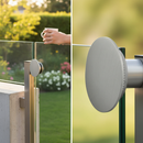 Dark Gray Adjustable Premium Aluminium Channel Side Fixing Hole Cap for Versatile Installation