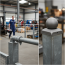 Dim Gray Premium Tube Top for 60mm Square Section with 50mm Diameter Ball - Durable and High-Performance