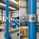 Dark Cyan Premium Single Swivel Socket Connection Key Clamp for 42.4mm Tubes - Ideal for Angled Applications