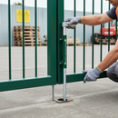 Dark Gray Premium Surface Mounted Dropbolt with Aluminium Bolt and Quick-Fix for Secure Gate Closure