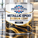 White Smoke Metallic Epoxy Design Coat – High Gloss Marble Effect Floor Resin