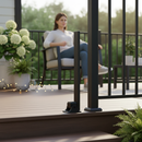 Dark Slate Gray Premium Adjustable Aluminium Baluster Bracket 35mm Height x 51mm Width for 12.5mm Square Applications