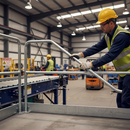 Rosy Brown Premium Galvanised Modular Rail 38 Degree Ramp Bend for 34mm Tube - Heavy Duty and Durable Design
