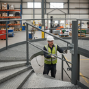 Dark Gray Premium 50 x 30mm Plain Box Section Sweep - 2500mm Long with 500mm Rise for Industrial Applications