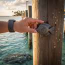 Dark Slate Gray Premium Right Hand Coral Fish Cast Badge - 100mm x 125mm for Customization and Display