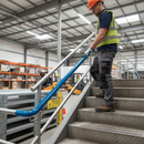 Dim Gray Premium 50mm x 8mm Plastic Handrail Capping in Blue - 25m Coil for Stylish and Durable Staircase Finishes