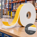 White Expanded Silicone Foam Strip – Self Adhesive