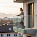 White Smoke Premium External Rubber for Juliet Balcony Systems - Compatible with 12.76mm Glass for Robust Support