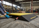 Slate Gray Professional Heavy Duty Polymer Cable Hose Ramp with Non-Slip Wedges and High Visibility Footbridge – 1560 x 880 x 125mm