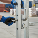 Gray Premium Heavy Duty Sliding Gate Lock with Stainless Steel Mechanism and Adjustable Mounting for 40mm Box Section