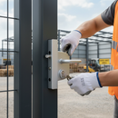 Dark Slate Gray Premium Industrial Gate Lock with Stainless Steel Mechanism and Adjustable Bolt for 30-50mm Box Section
