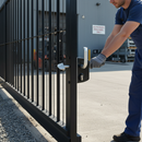 Light Gray Premium Heavy Duty Sliding Gate Lock for 50mm Box Section with Stainless Steel Mechanism and Innovative Closing System